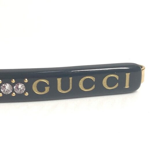 GUCCI GG logo rhinestone hair accessory hairpin Plastic Black main image 7
